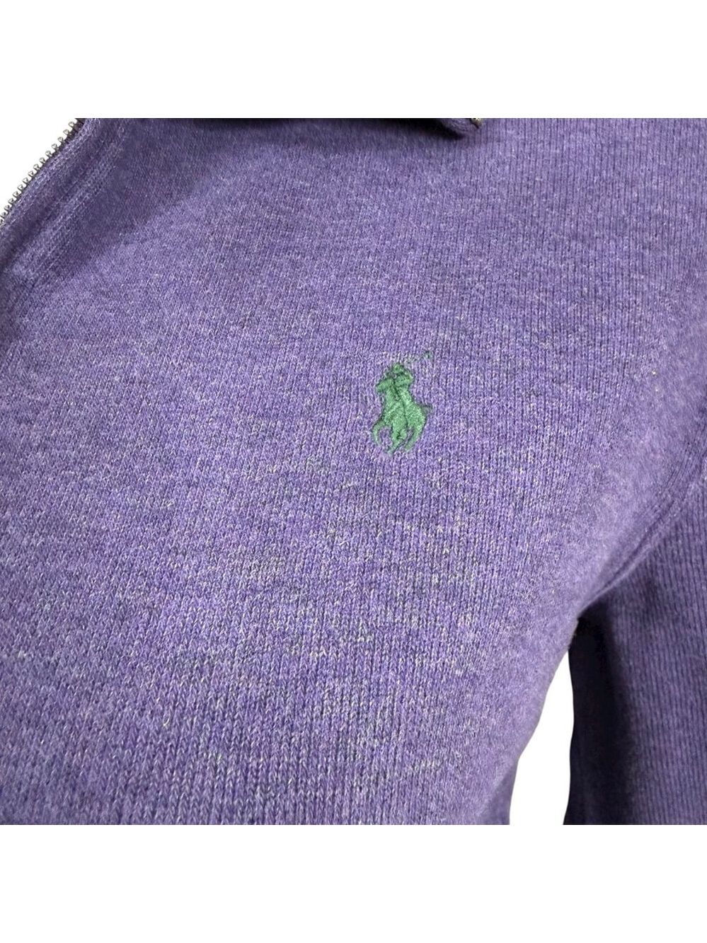 Polo Ralph Lauren Women’s Purple Quarter Zip Sweater Size Large - Picture 3 of 8